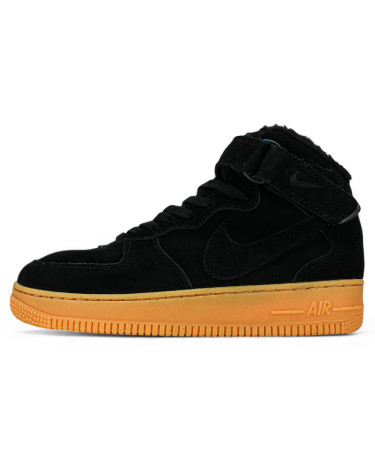 Sneakers Nike Air Force 1 High Black Gym FUR Black