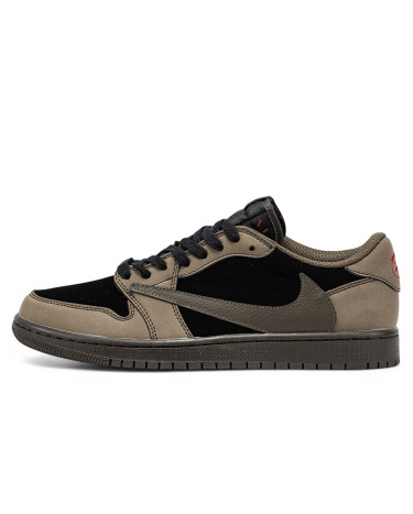 Кроссовки Jordan 1 Retro Low x Travis Scott Velvet Brown DM7866-202 Коричневый