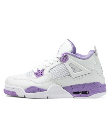 Кросівки Jordan 4 White Purple Фіолетовий