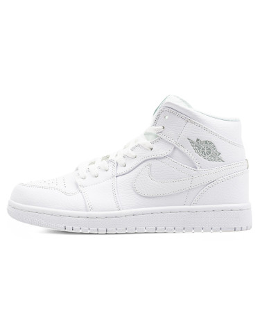Кроссовки Jordan 1 Retro Mid Triple White Белый
