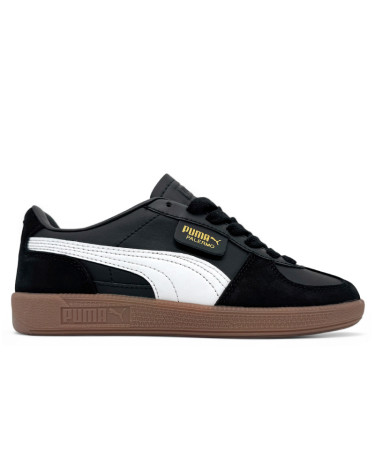 Кроссовки Puma Palermo Leather Black Feather Grey Gum 396464-03 Черный/белый