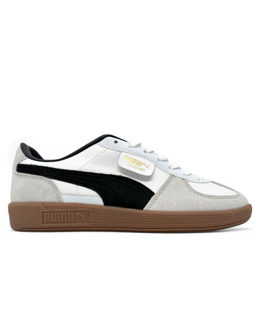 Кроссовки Puma Palermo Leather White Grey Black Gum 396464-01 Черный/белый