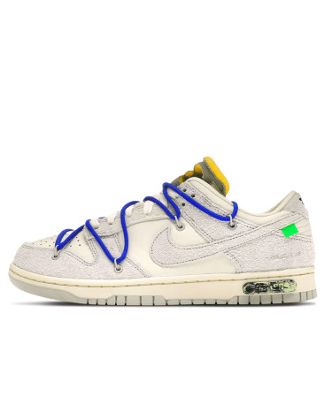Кроссовки Nike Dunk Low Off-White Lot 32 of 50 DJ0950-104 Белый/серый