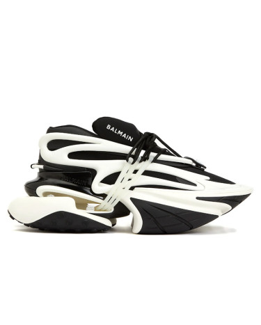 Sneakers Balmain Unicorn Low-Top White Black BM1VJ309KNOC Black/white
