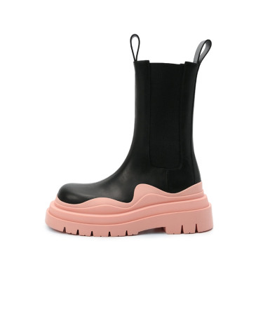 Ботинки Bottega Veneta Black Pink Черный