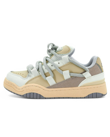 Sneakers Cat & Sofa Beige White Multicolored
