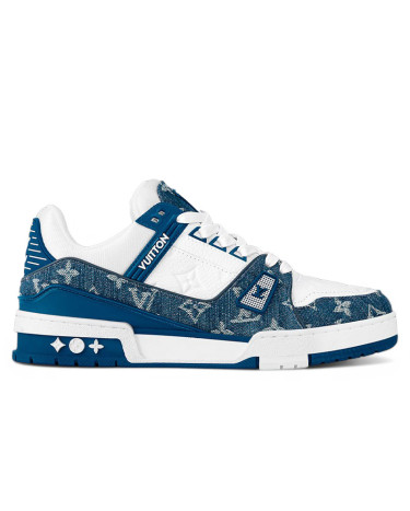 Кросівки Louis Vuitton Trainer Monogram Denim Light Blue 1AC2AS Білий/синій