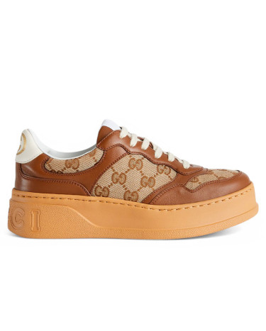 Sneakers Gucci GG Brown Leather Canvas 676092 UPG20 2866 Brown