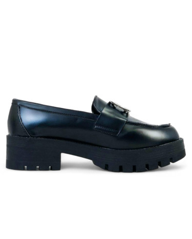 Лоферы Chanel Loafers Horsebit Black Silver Черный