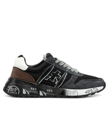 Кроссовки Premiata Lander Black Grey Brown Разноцветные