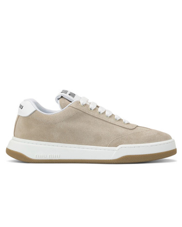 Sneakers Miu Miu Sneakers Suede Beige White Beige