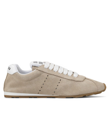 Кросівки Miu Miu Plume Suede Sneaker Desert Beige 5E114E 054 F0F24 F 005 Бежевий