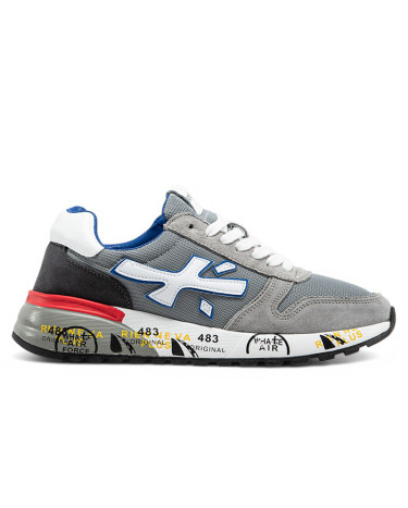 Sneakers Premiata Mick Grey White Blue Red White/gray