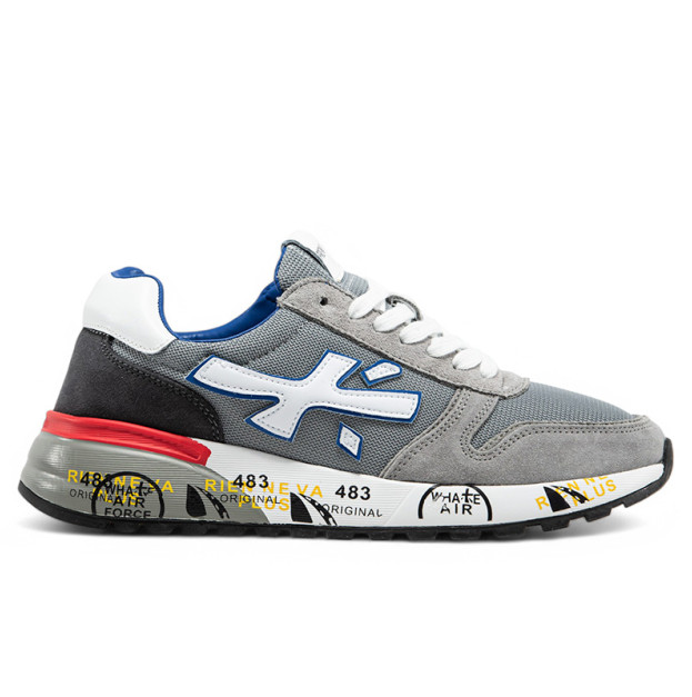 Premiata Mick Grey White Blue Red