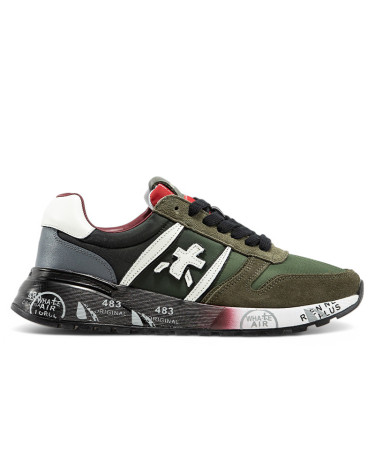 Sneakers Premiata Lander Khaki Black White Multicolored