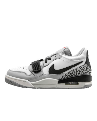 Кросівки Jordan Legacy 312 Low Tech Grey Fire Red Black CD7069-101 Чорний/сірий