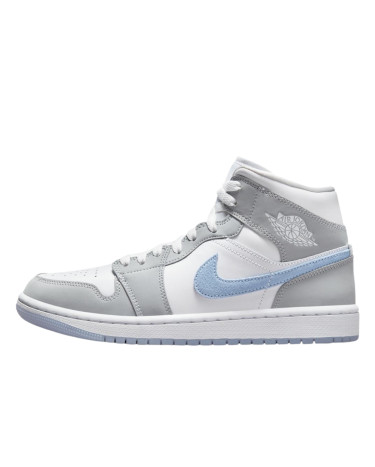 Sneakers Jordan 1 Mid Wolf Grey Aluminum BQ6472-105 White/gray