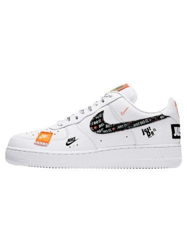 Кроссовки Nike Air Force 1 Low Just Do It Pack White Black AR7719-100 Черный/белый