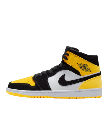 Sneakers Jordan 1 Mid Yellow Toe Black 852542-071 Multicolored, Yellow