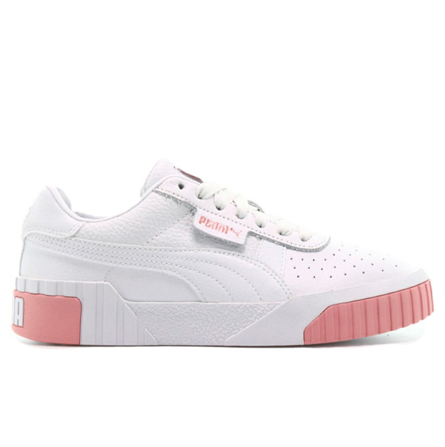 Puma White & Pink Cali Trainers 369155-07