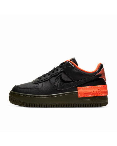 Sneakers Nike Air Force 1 Shadow Black Hyper Crimson Cargo Khaki CQ3317-001 Multicolored