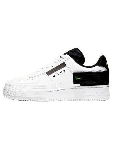 Sneakers Nike Air Force 1 Type White Black Volt AT7859-101 Black/white