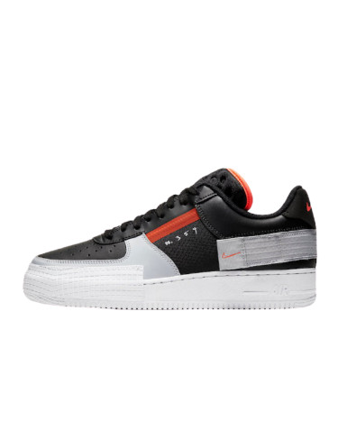 Кроссовки Nike Air Force 1 Type Black Hyper Crimson CQ2344-001 Разноцветные