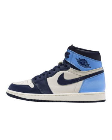 Кроссовки Jordan 1 Retro High Obsidian UNC 555088-140 Белый/синий