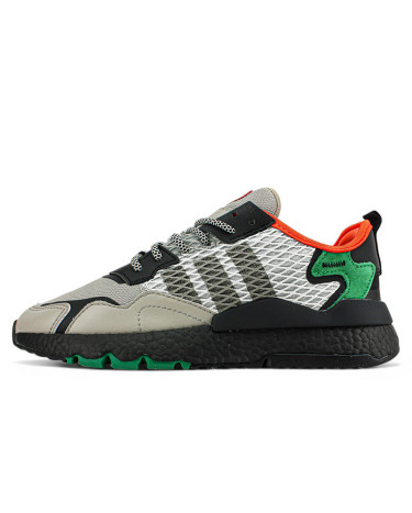 Кроссовки Adidas Nite Jogger Sesame Black Bold Green EE5569 Разноцветные