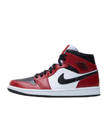 Кроссовки Jordan 1 Mid Chicago Toe 554724-069 Белый/красный