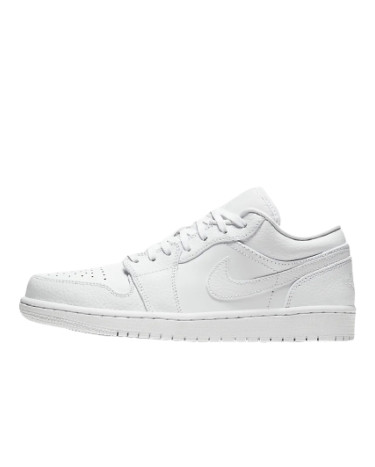 Кросівки Jordan 1 Low Triple White Tumbled Leather 553558-130 Білий
