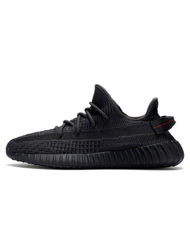 Sneakers Adidas Yeezy 350 boost V2 Static Black (Шнурки с рефлективом Reflective Laces) FU9006 Black
