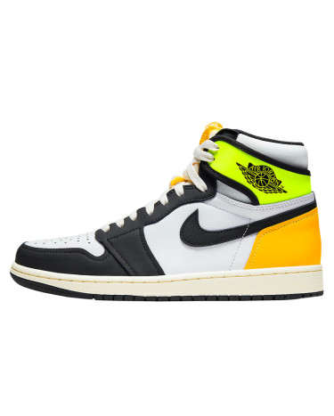 Кроссовки Jordan 1 Retro High White Black Volt University Gold 555088-118 Разноцветные