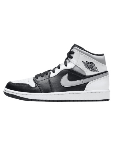 Кросівки Jordan 1 Mid White Shadow 554724-073 Чорний/білий