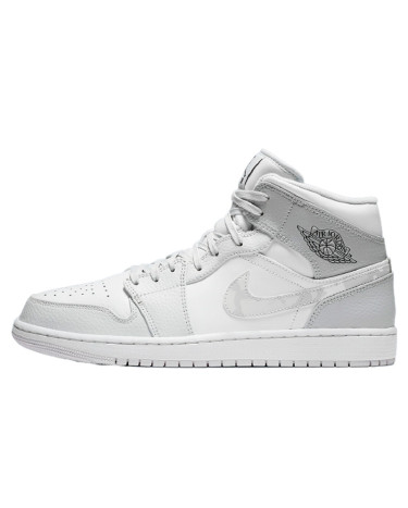 Кроссовки Jordan 1 Mid Grey Camo DC9035-100 Белый/серый