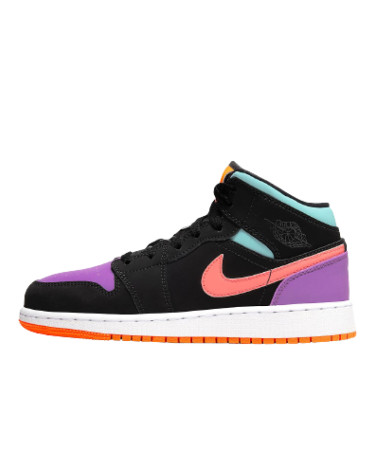 Кроссовки Jordan 1 Mid Multi-Color 554725-083 Разноцветные