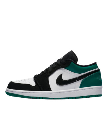 Кроссовки Jordan 1 Low White Black Mystic Green 553558-113 Разноцветные