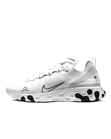 Кроссовки Nike React Element 55 Reverse Schematic CU3009-100 Черный/белый