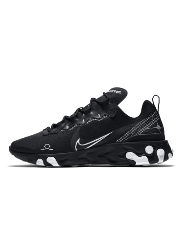 Кроссовки Nike React Element 55 Reverse Schematic CU3009-001 Черный/белый
