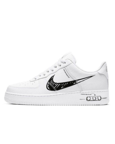 Кросівки Nike Air Force 1 Low Sketch White Black CW7581-101 Чорний/білий