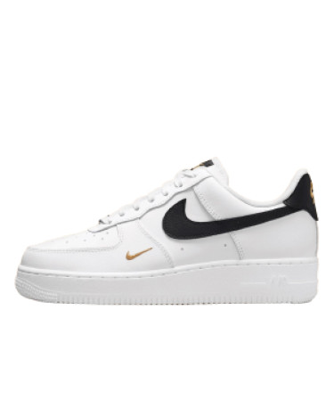 Sneakers Nike Air Force 1 Low 07 Essential White Black Gold Mini Swoosh CZ0270-102 Black/white