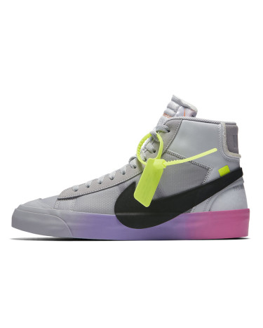 Кроссовки Nike Blazer Mid Off-White Wolf Grey Serena Queen AA3832-002 Разноцветные