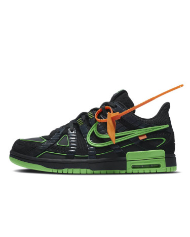 Кроссовки Nike Air Rubber Dunk Off-White Green Strike CU6015-001 Черный/зеленый