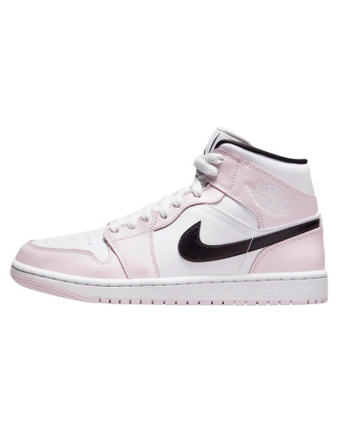 Кроссовки Jordan 1 Mid Barely Rose BQ6472-500 Белый/розовый