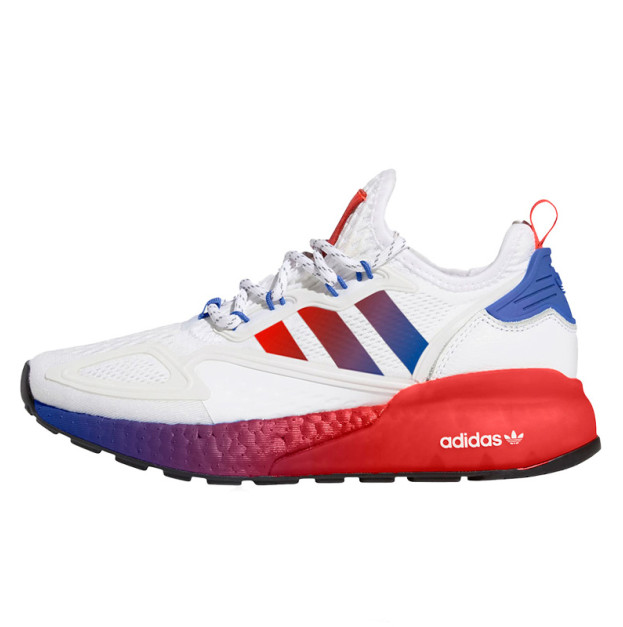Adidas ZX 2K Boost White Solar Red Blue FX9519