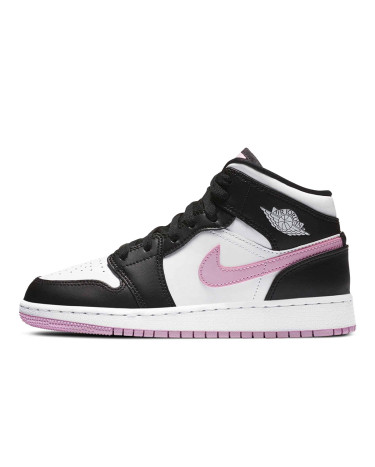 Кроссовки Jordan 1 Mid White Light Arctic Pink 555112-103 Разноцветные