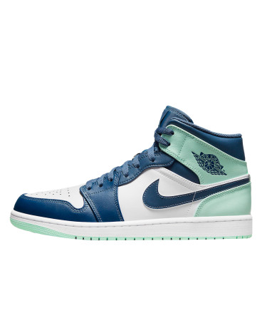 Кросівки Jordan 1 Mid Mystic Navy Mint Foam 554724-413 Різнокольорові