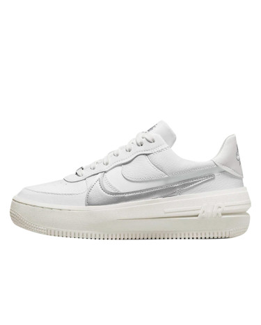 Кроссовки Nike Air Force 1 PLT.AF.ORM White Metallic Silver DJ9946-101 Белый/серый