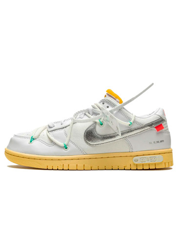 Кроссовки Nike Dunk Low Off-White Lot 01 of 50 DM1602-127 Белый/серый