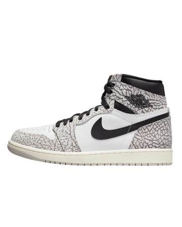 Кросівки Jordan 1 High OG Elephant Print DZ5485-052 Білий/сірий